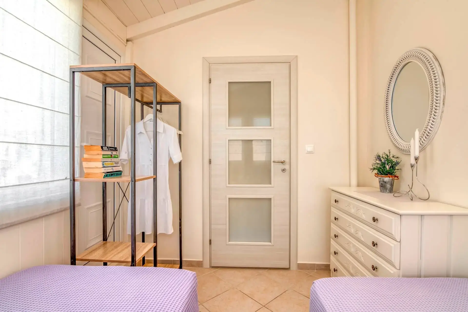 First floor twins beds bedroom