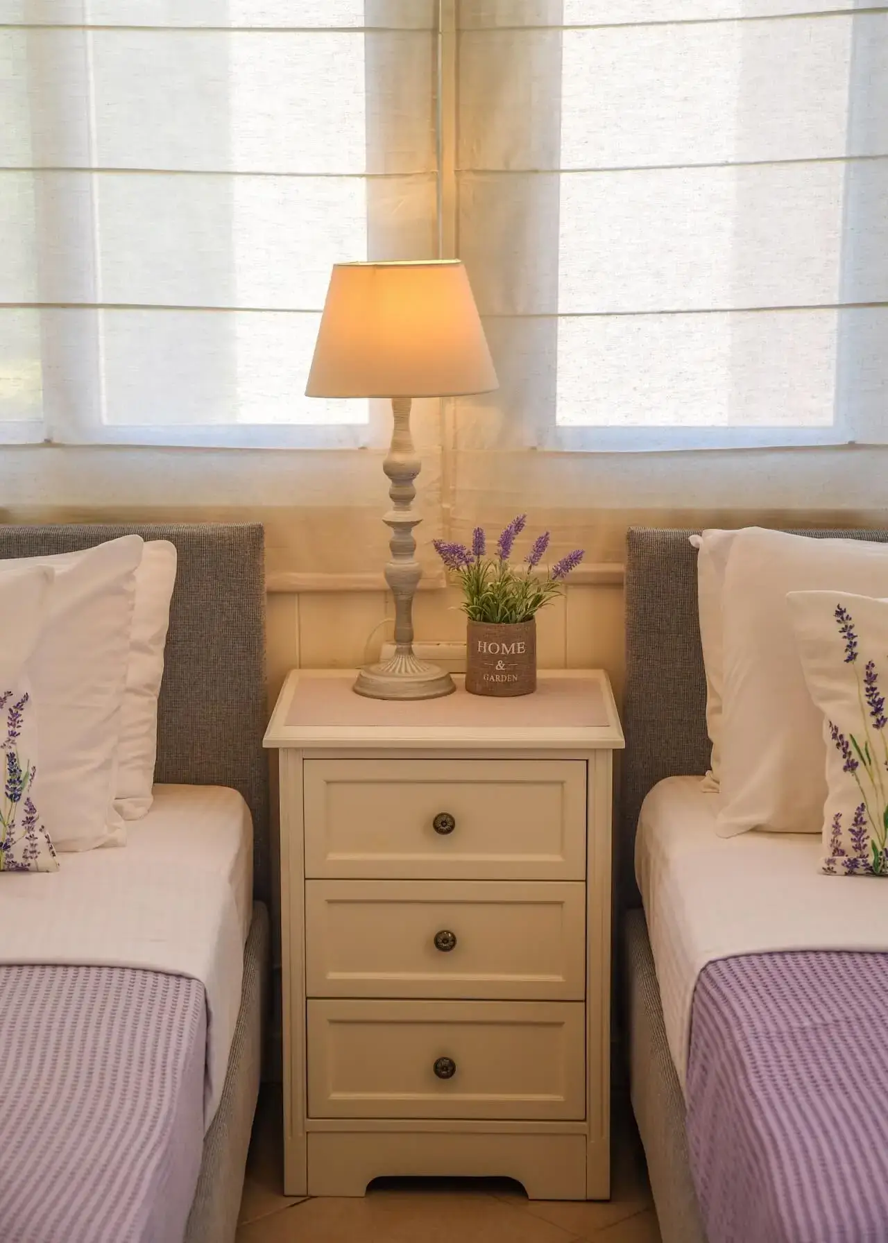 First floor twins beds bedroom