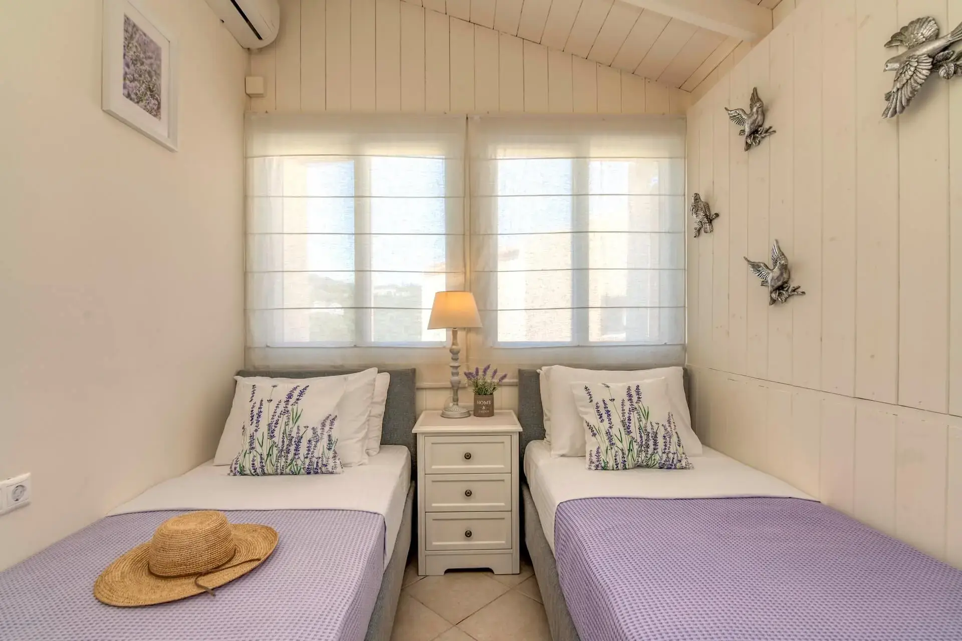 First floor twins beds bedroom